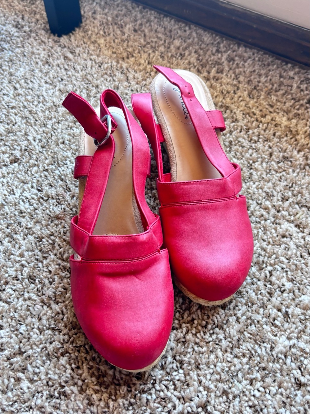 Women's Pink Slingback Clog Heels size 10M